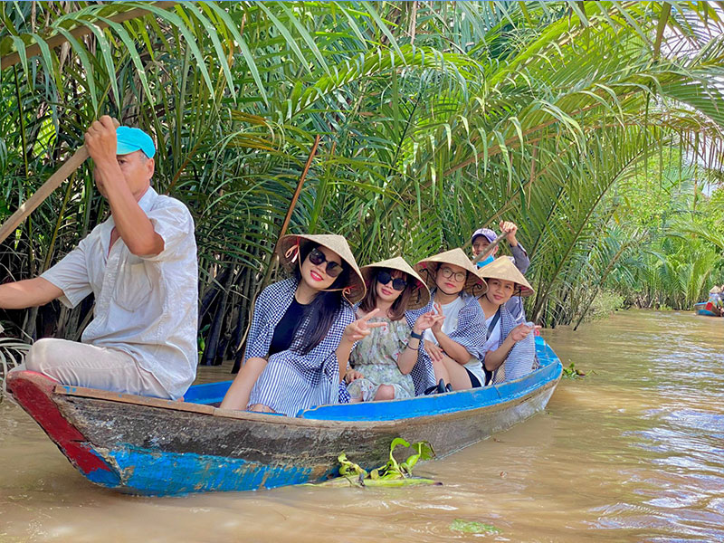 Chèo xuồng ba lá khám phá rạch dừa nước tại Thới Sơn - Cồn Phụng